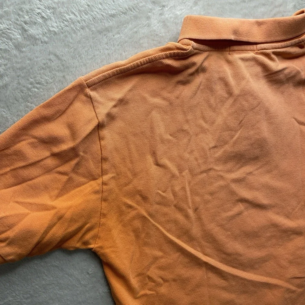 Polo Ralph Lauren Boys XL Orange Polo Shirt Green Pony Sunfaded Casual Preppy